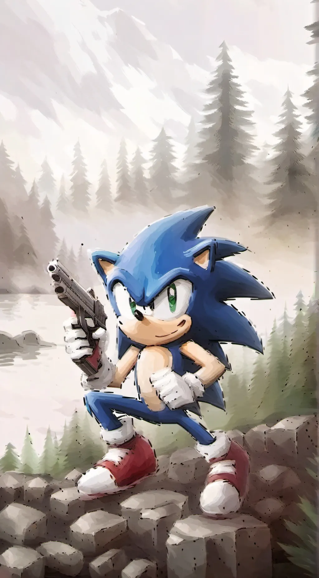 ai character: Sonic background