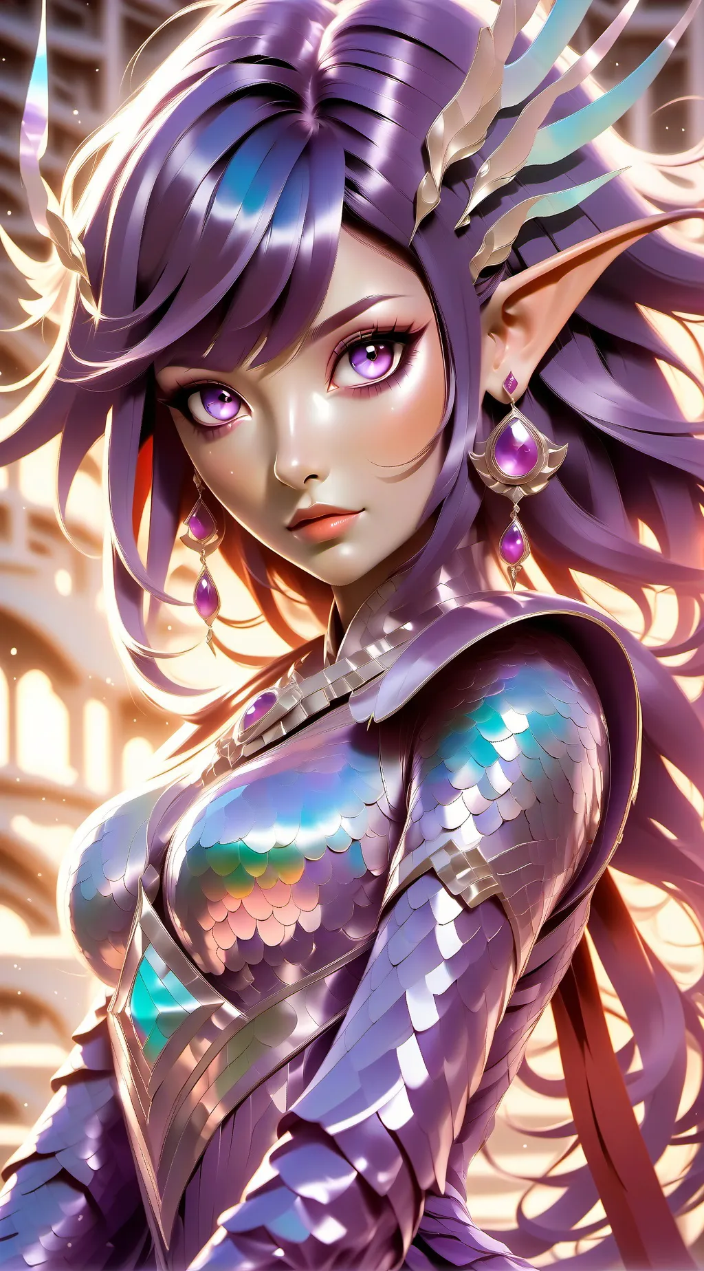 ai character: lavanda background