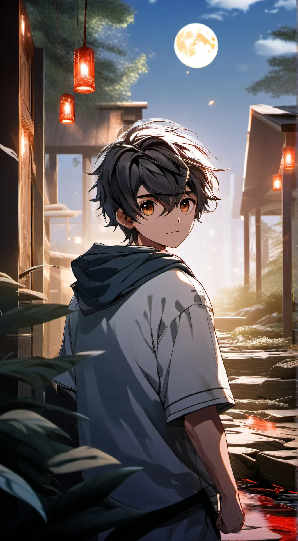 ai character: night  background
