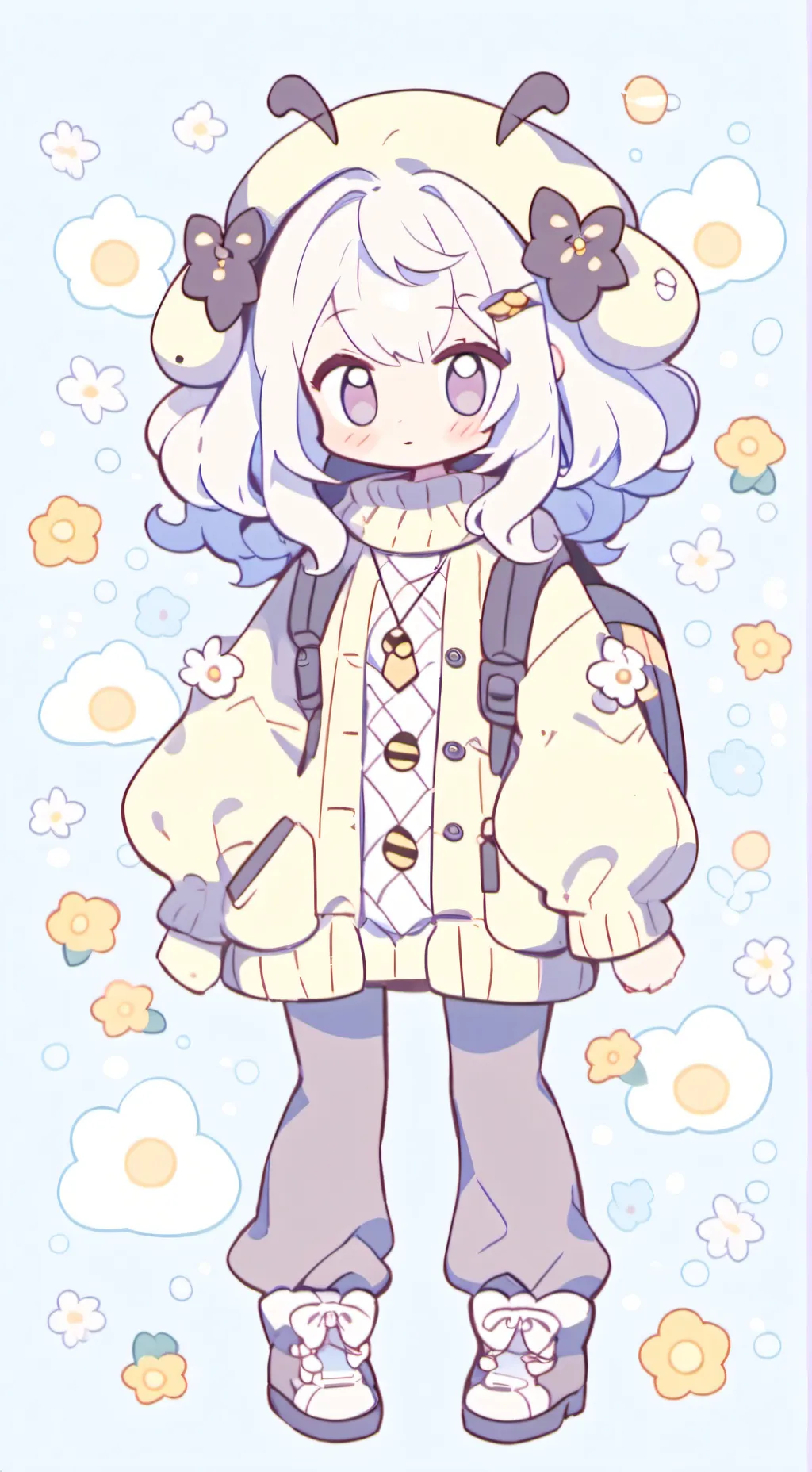 ai character: honey pie background