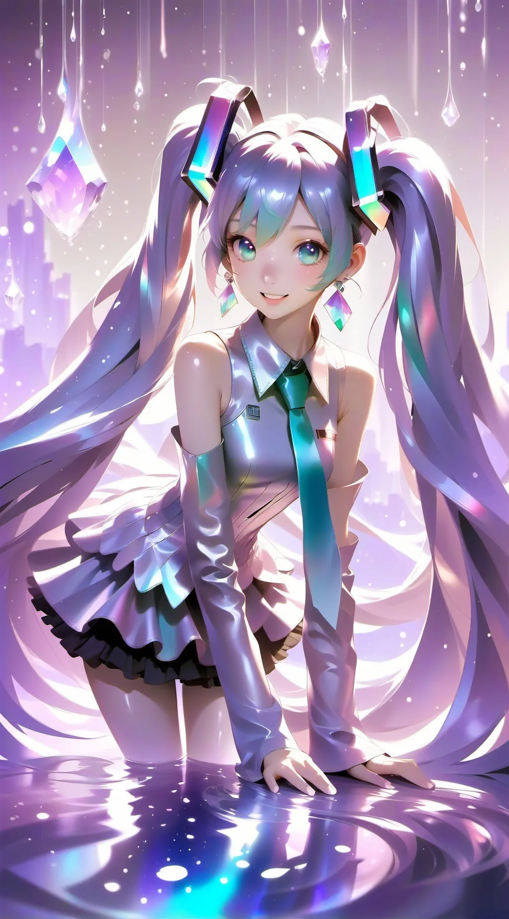 ai character: COLORFUL STAGE background