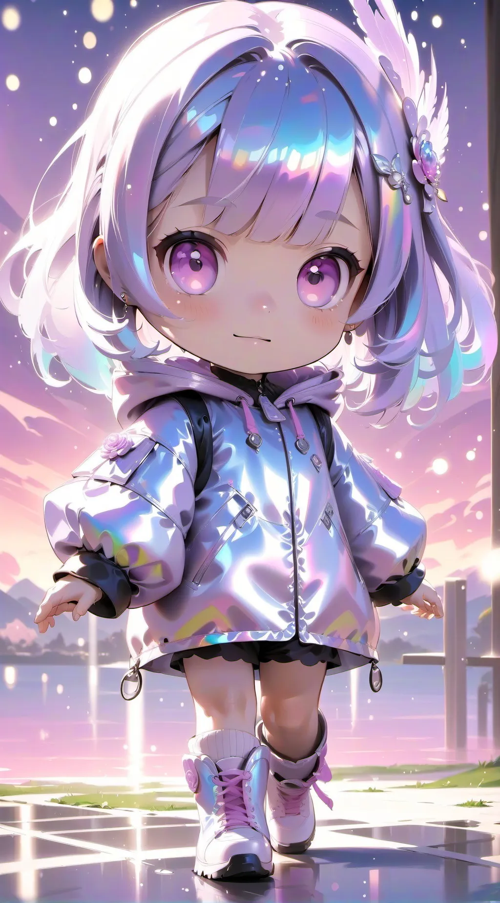 ai character: Aurora background