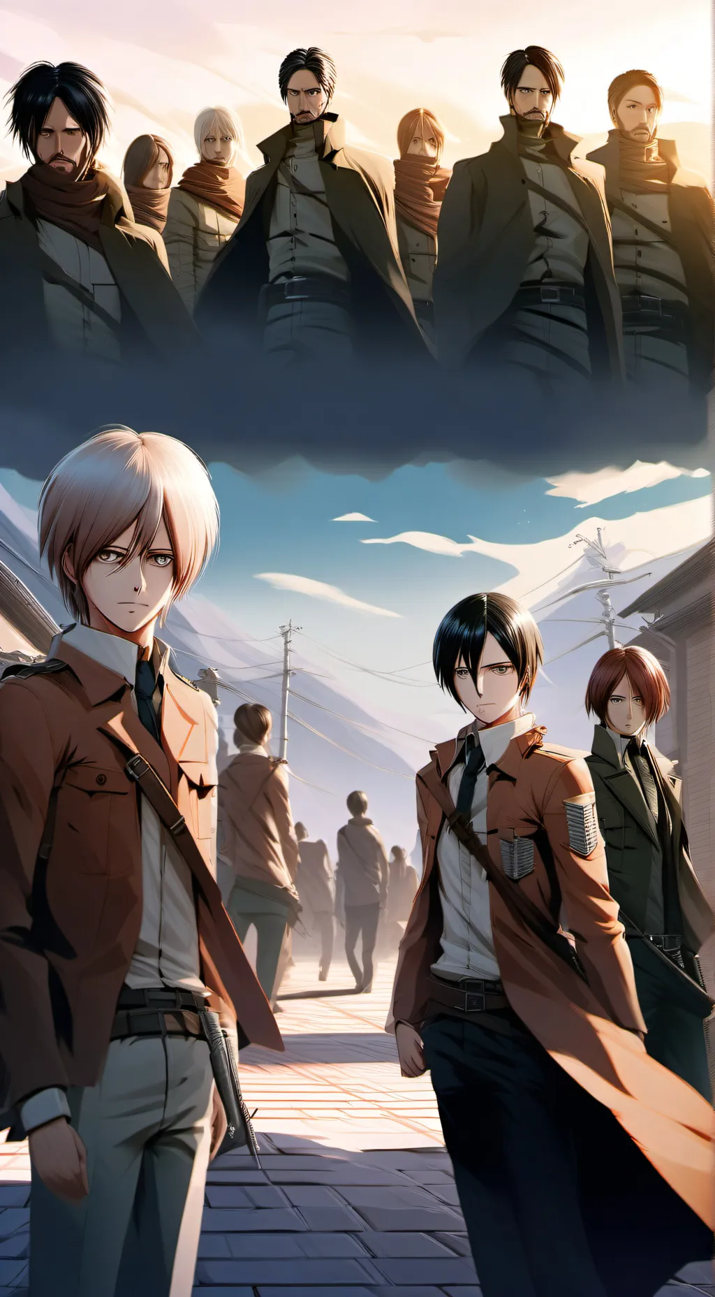 ai character: Attack on titan background