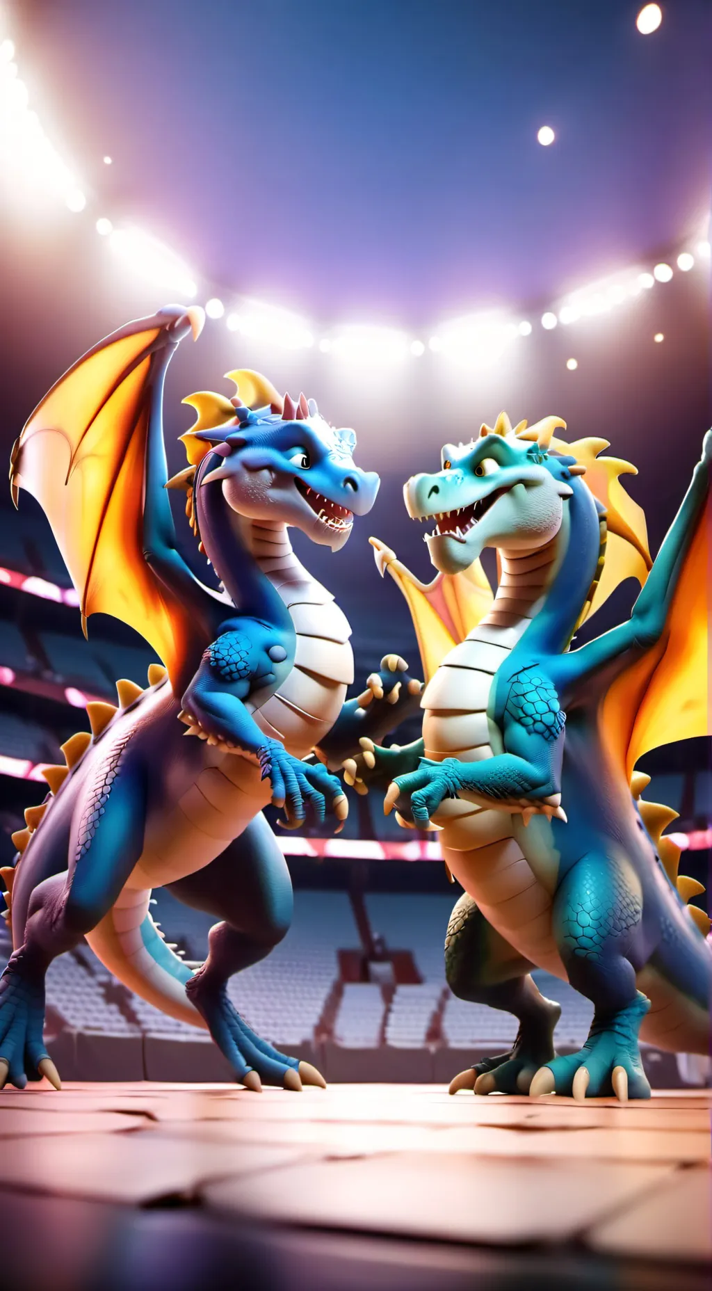 ai character: dragon arena background