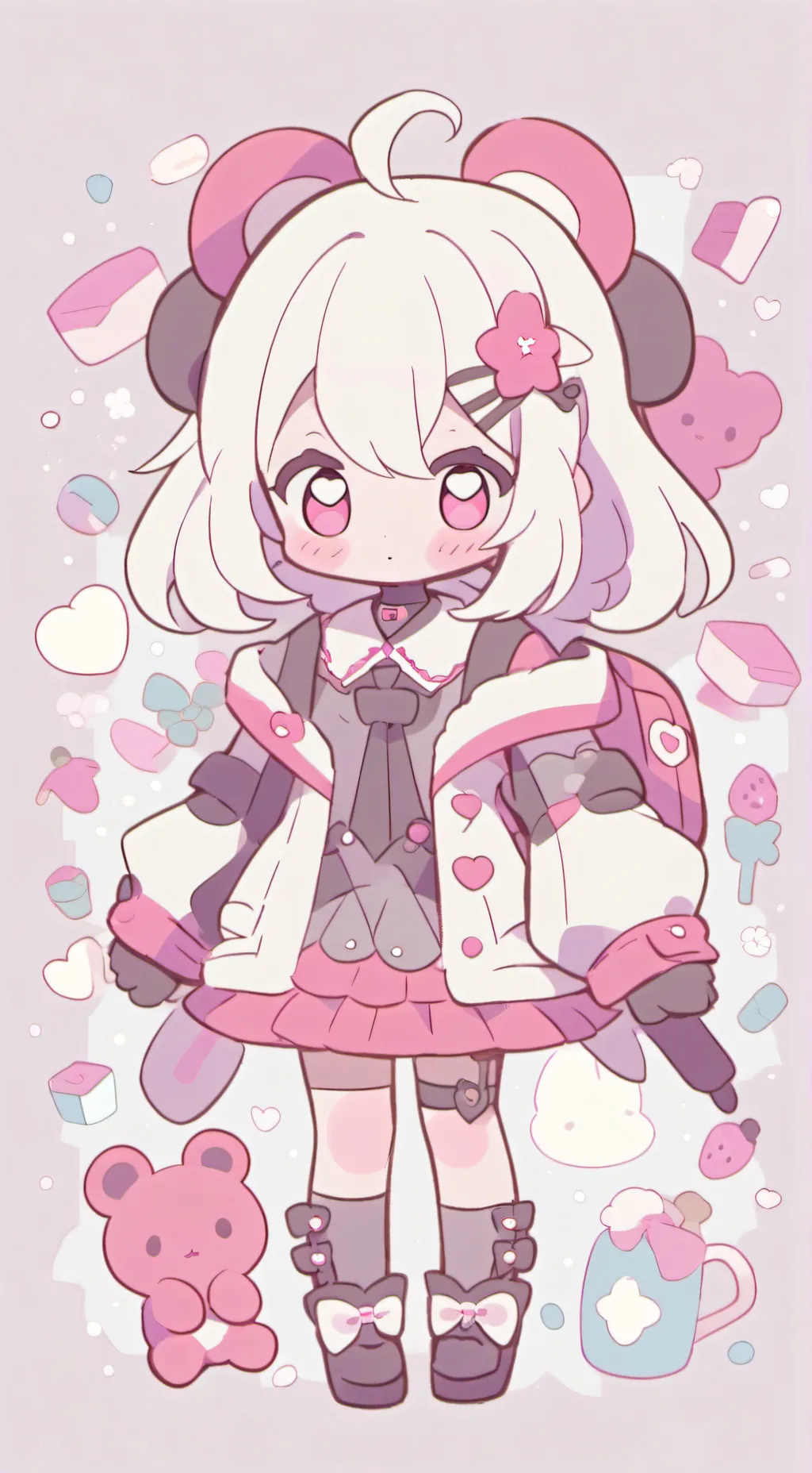 ai character: Dw rubber room background