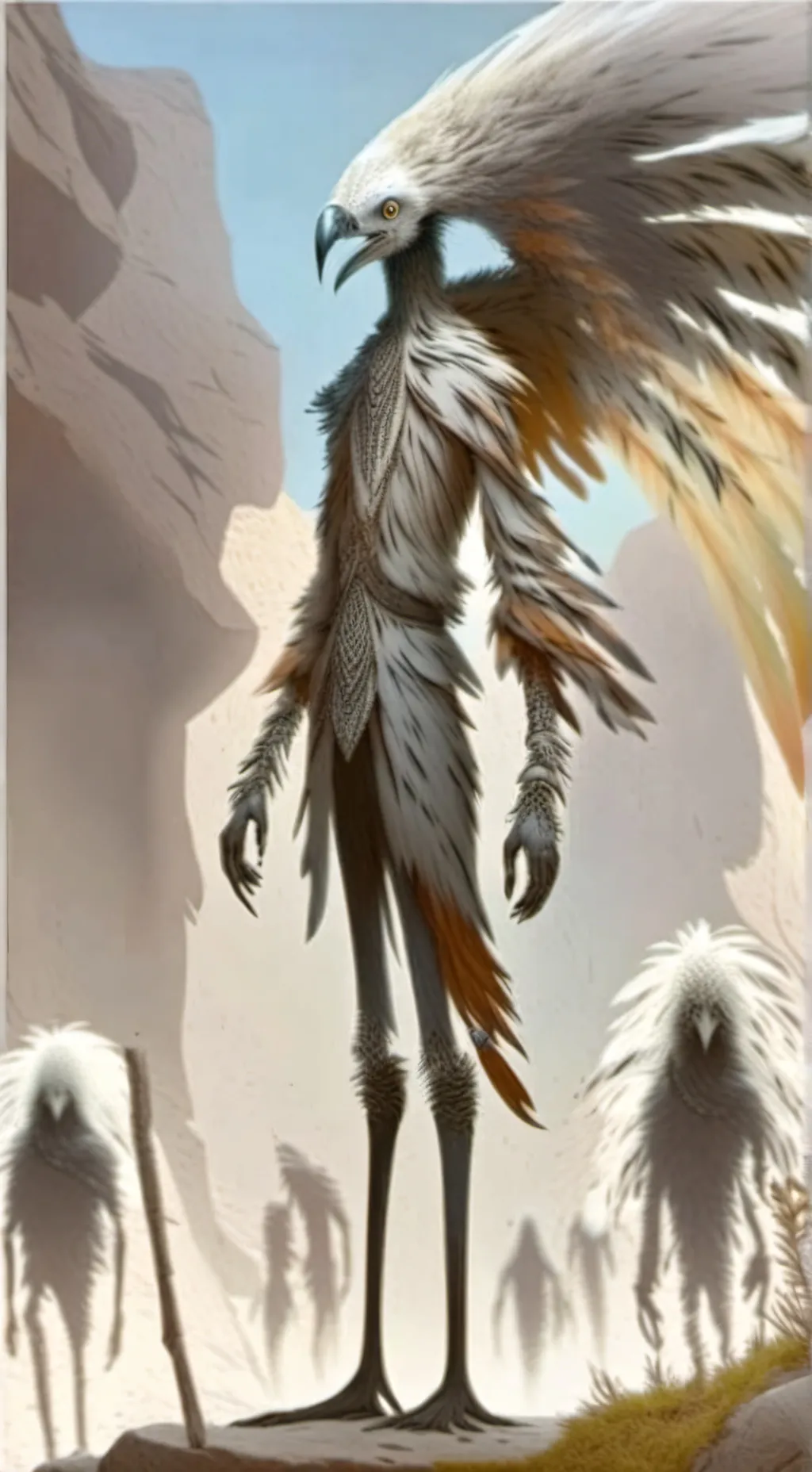 ai character: angelic warden background