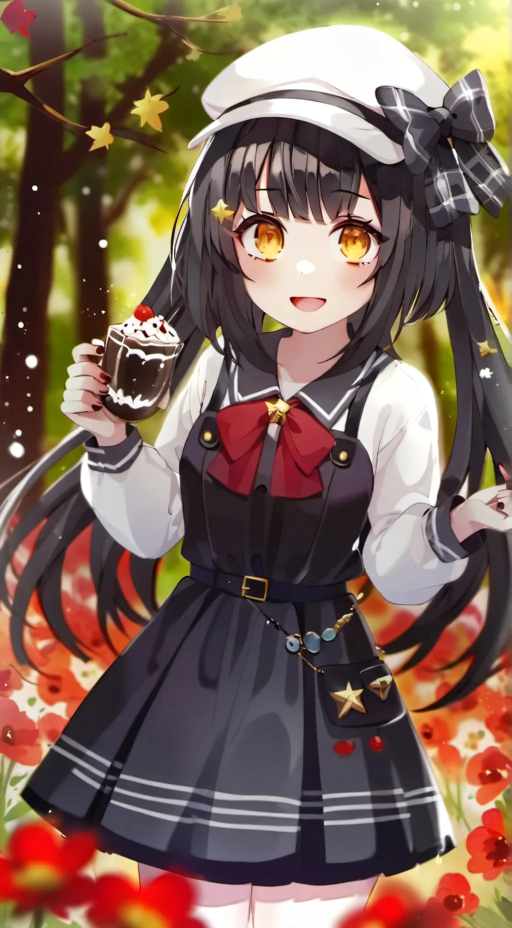 ai character: Crazy girl  background