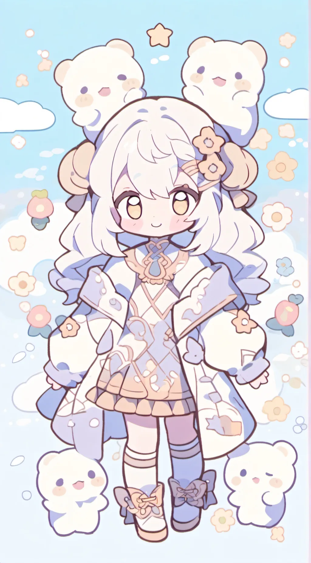 ai character: Cinnamonroll background