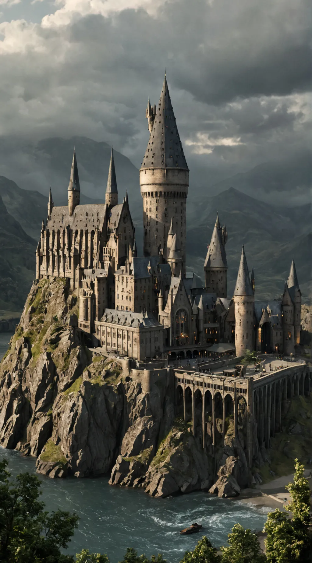ai character: Hogwarts background