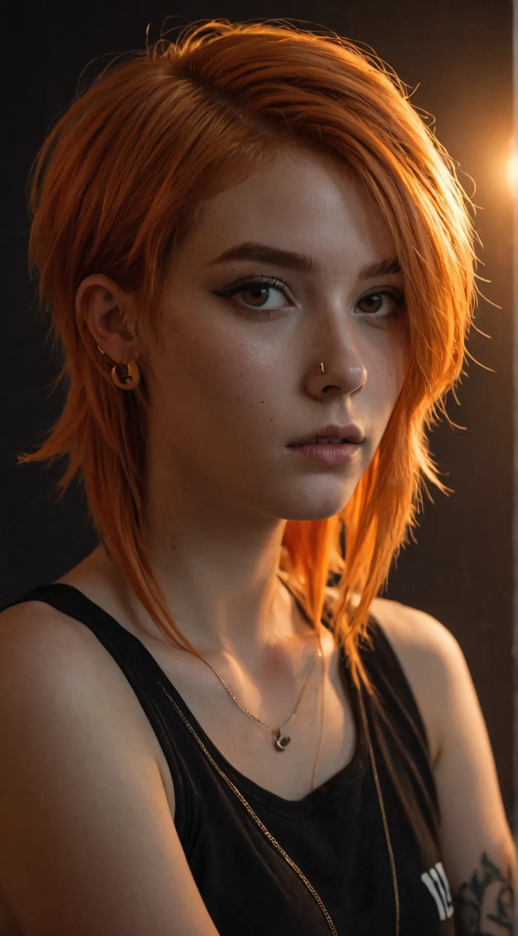 ai character: Orange Neon Guard background