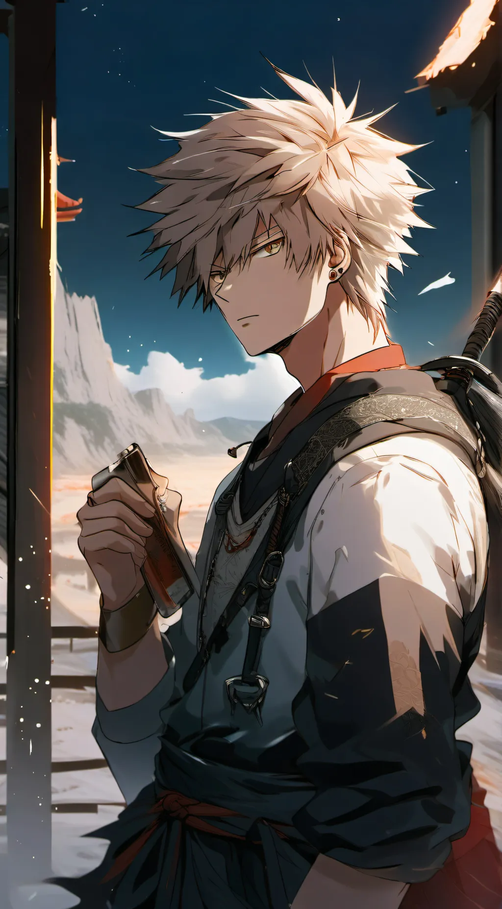 ai character: katsuki bakugo  background