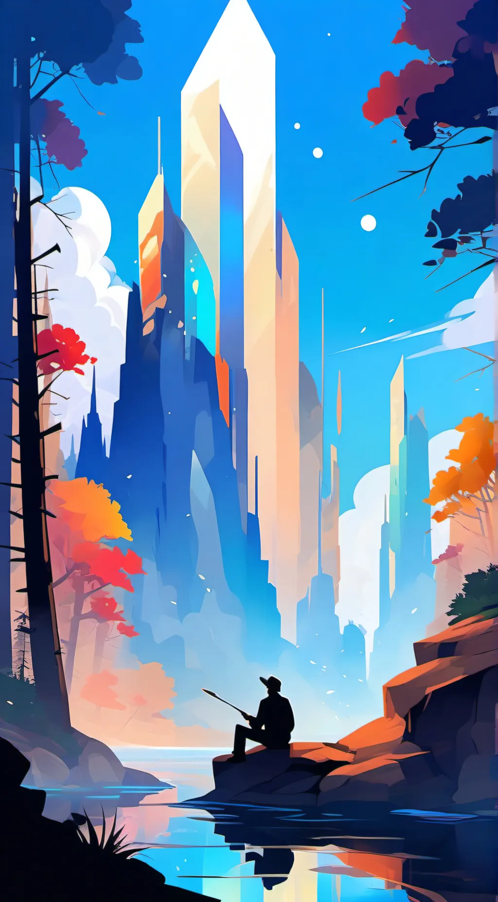 ai character: doodle and arkey  background