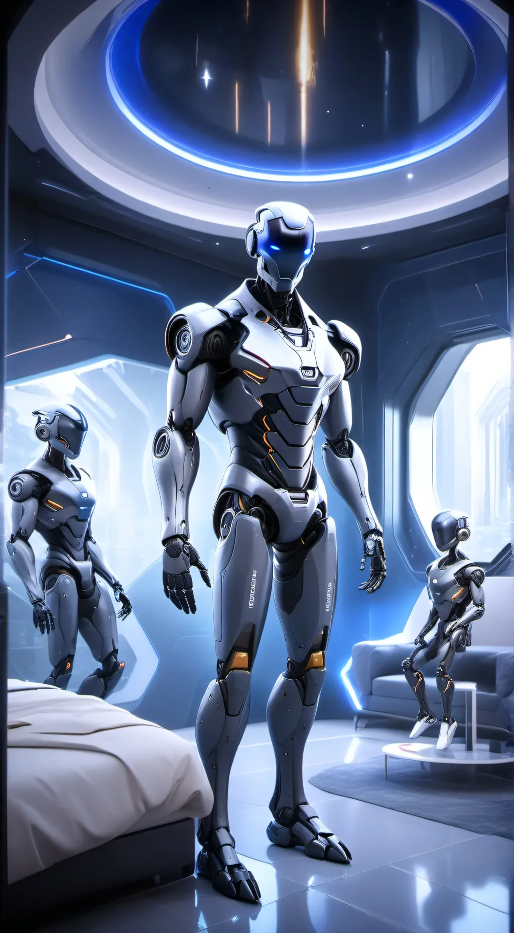 ai character: Humaniod Robots background