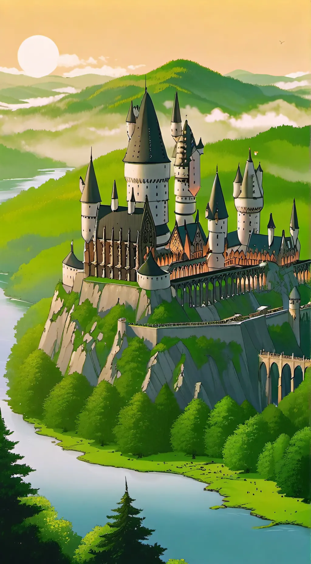 ai character: Hogwarts  background