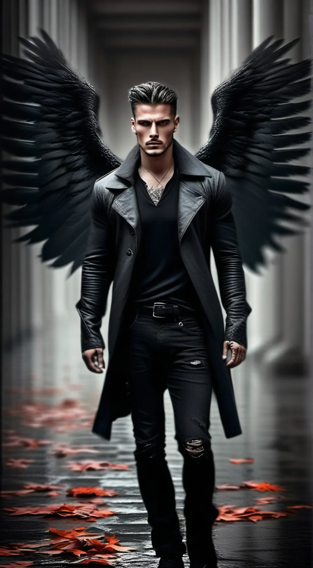 ai character: Kaelan Black background