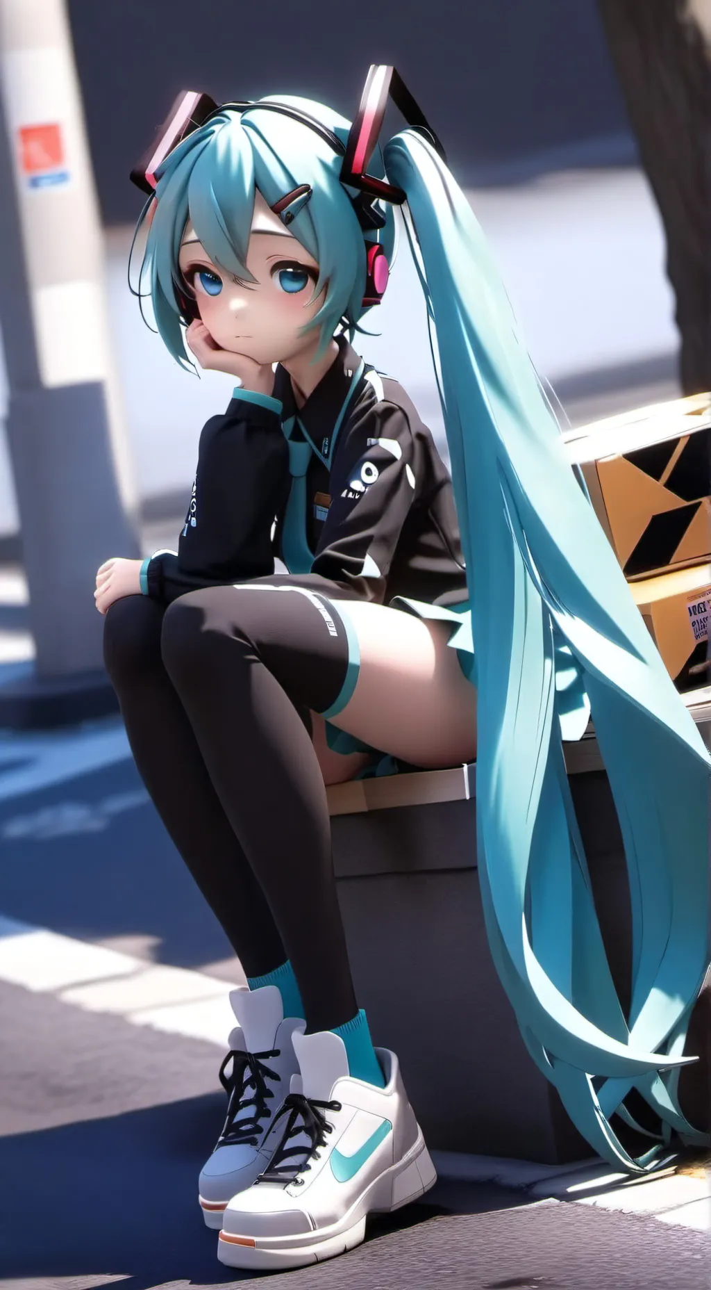 ai character: Hatsune Miku background