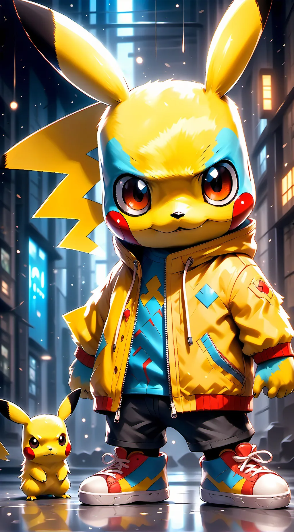 ai character: Pikachu background