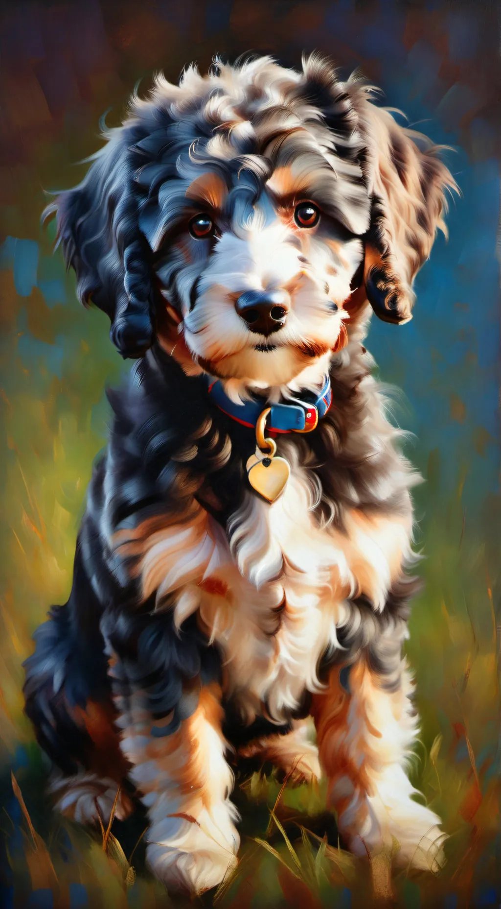 ai character: Aussie doodle background