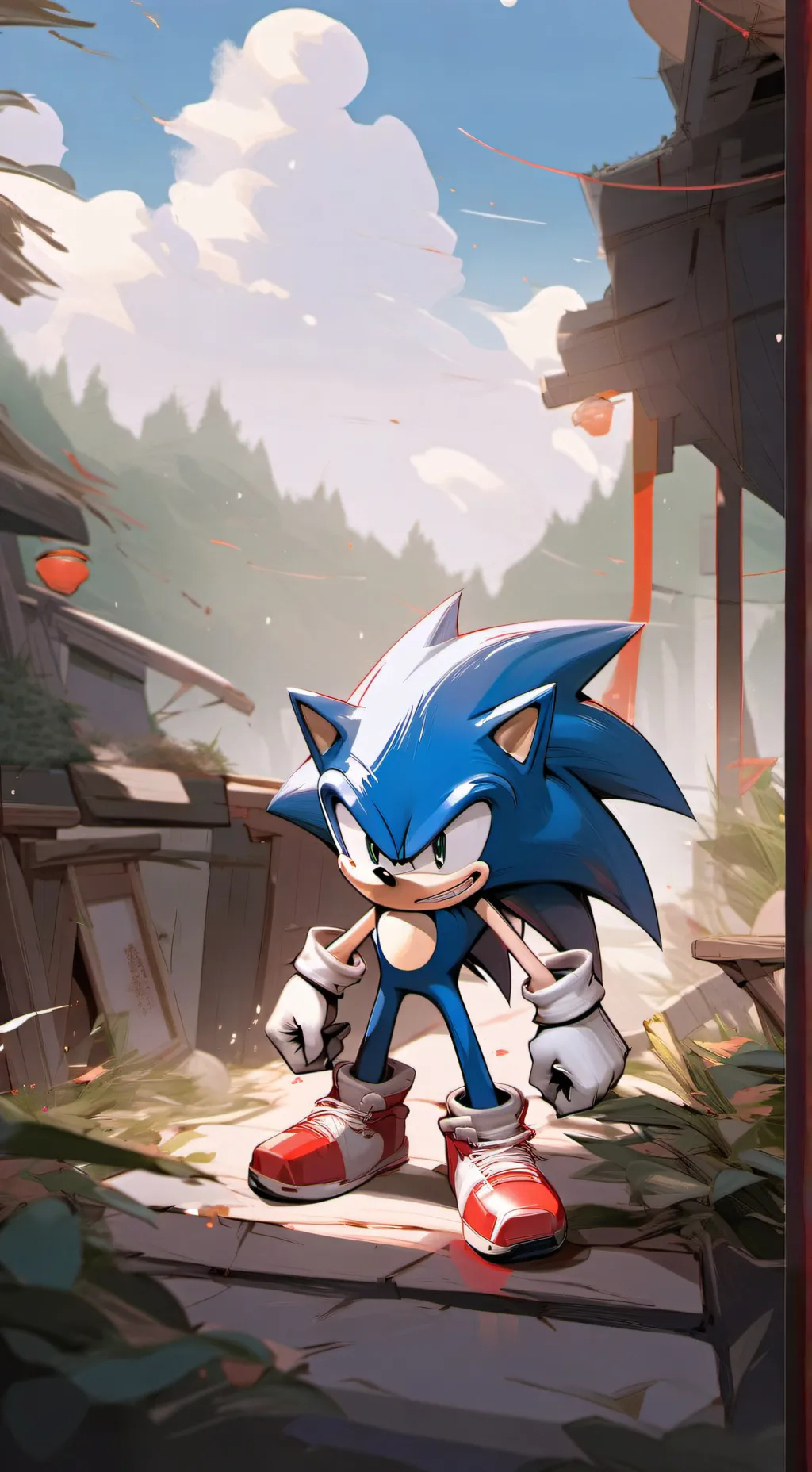 ai character: Sonic Gender bend background