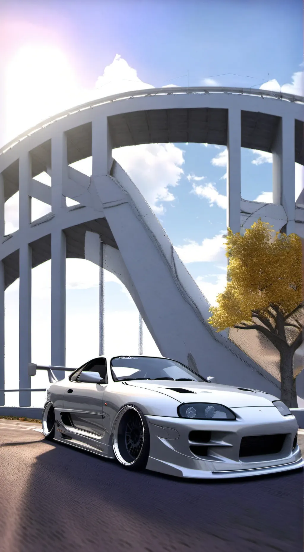 ai character: supra mk4 girl background