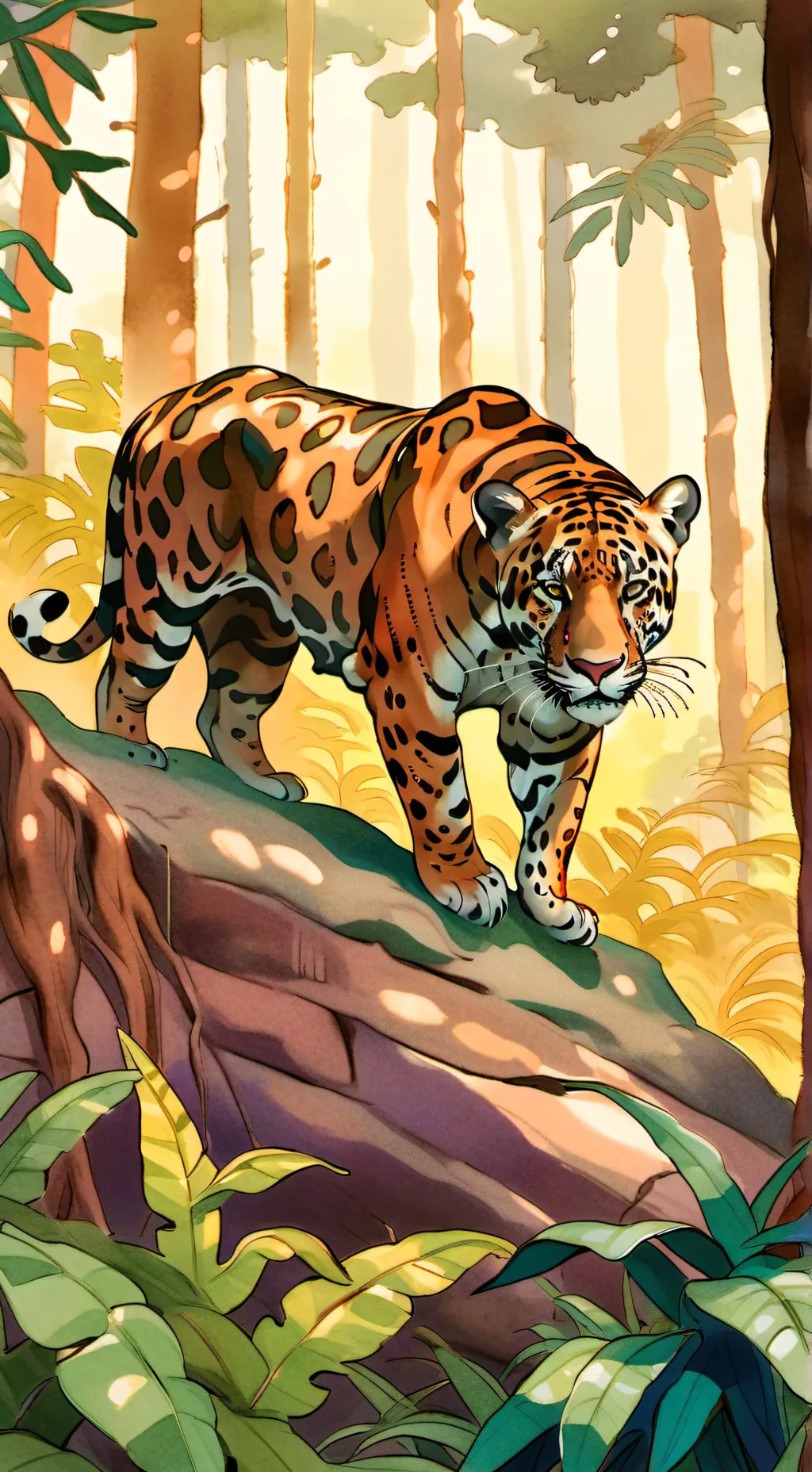 ai character: Jaguar escape background
