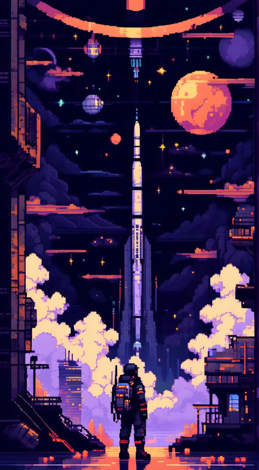 ai character: space simulater background