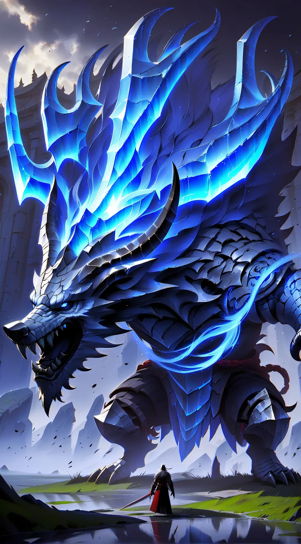 ai character: Dragon  background