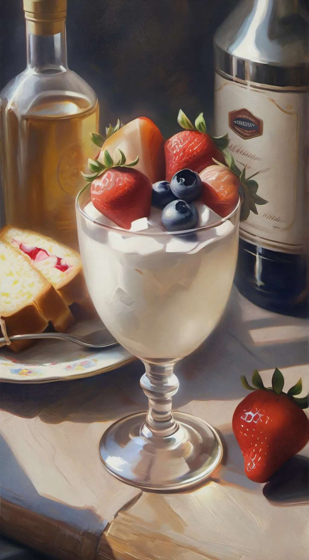 ai character: Fruitcake background