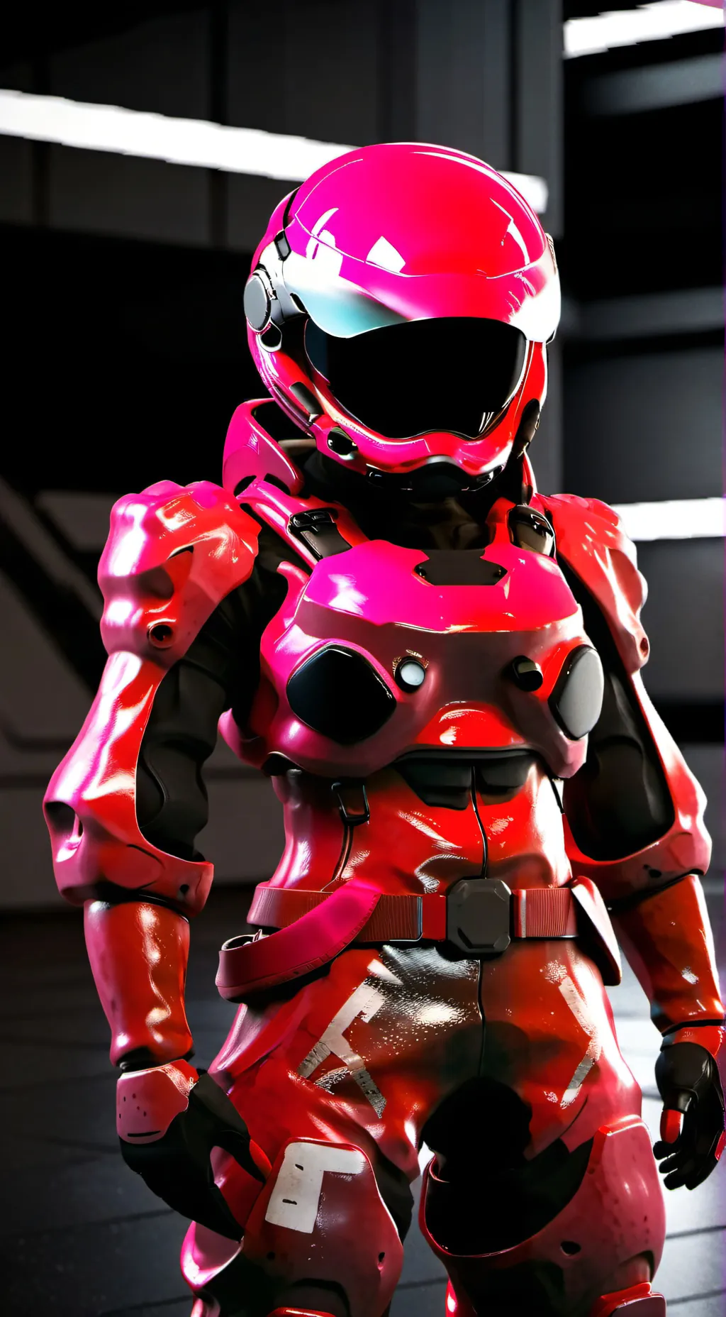 ai character: pinke soldatin background