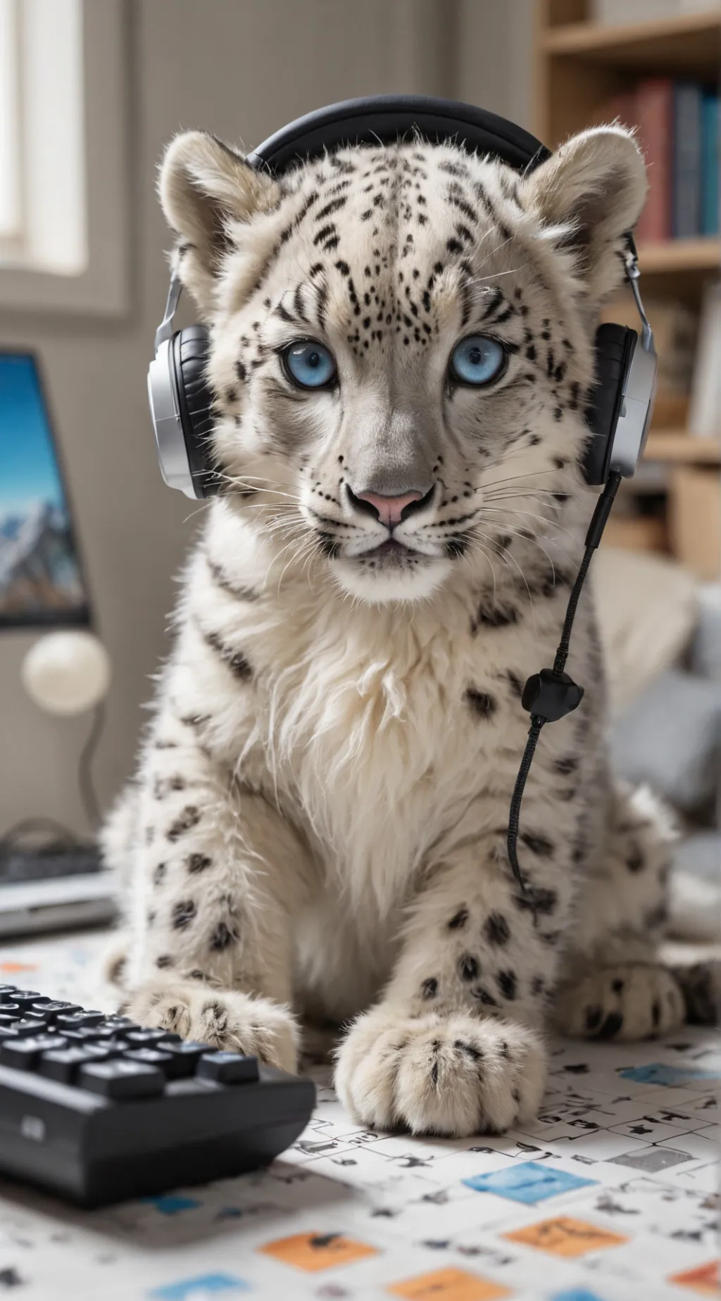 ai character: SnowyBit background