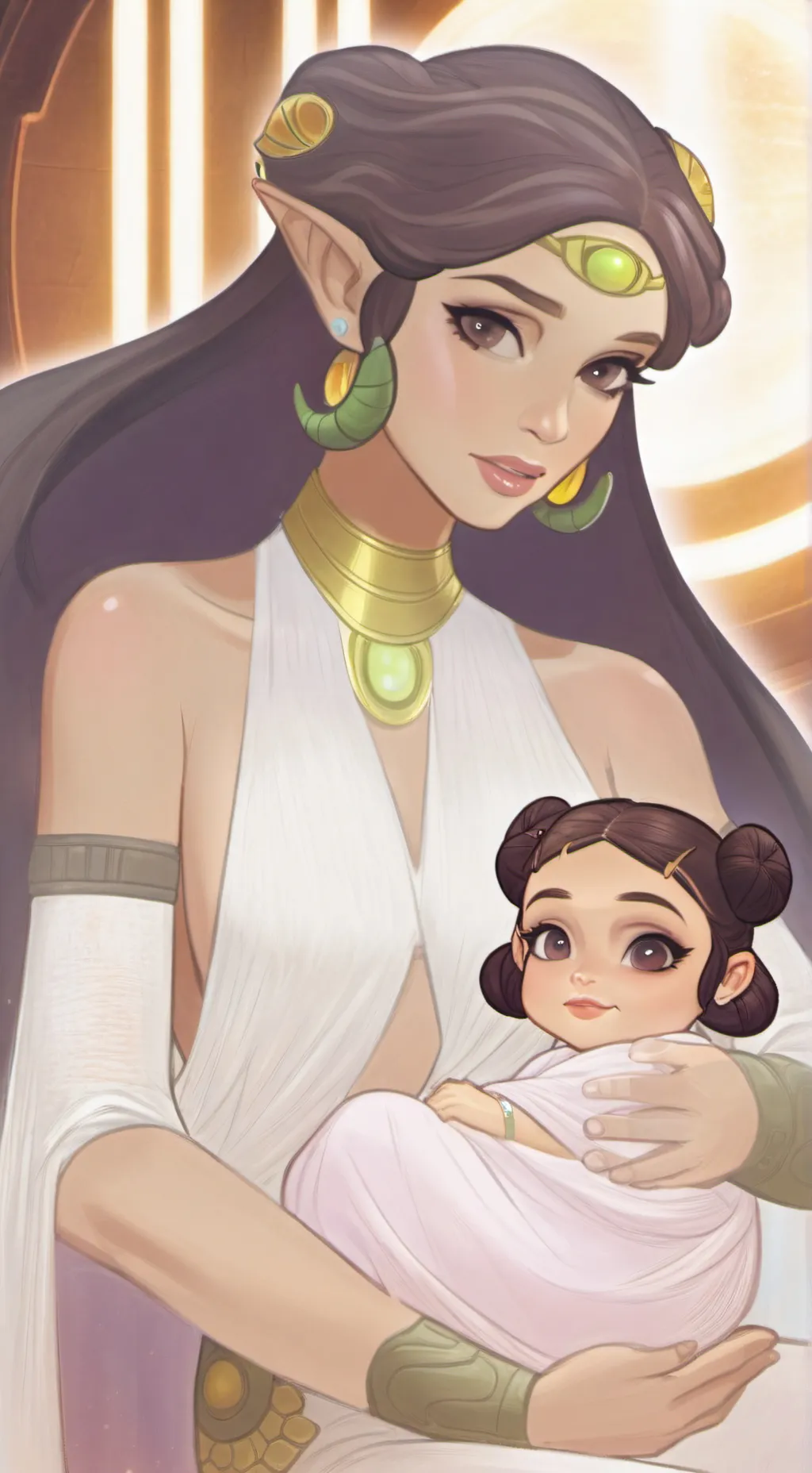 ai character: Leia zoie  background