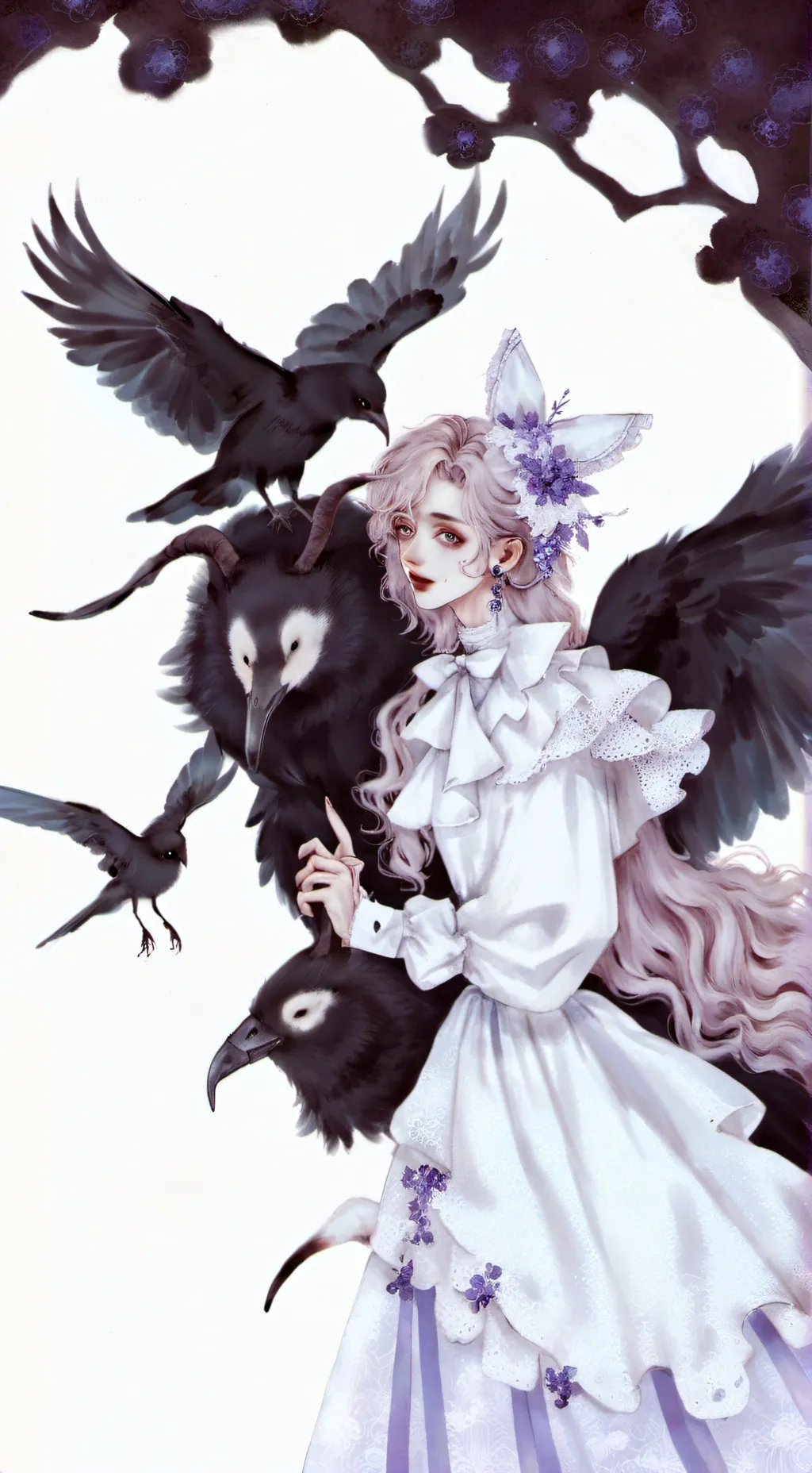 ai character: Black pink  background