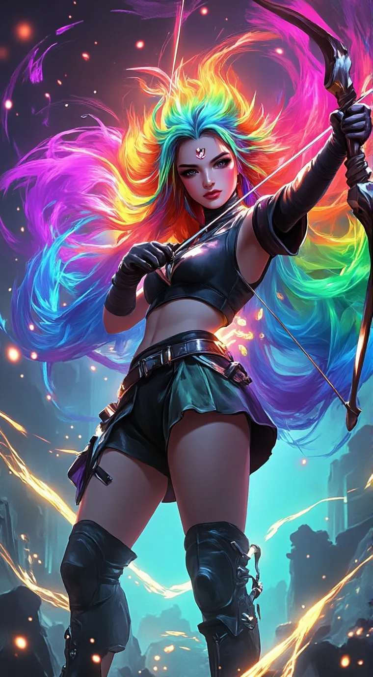 ai character: Raimbow  background