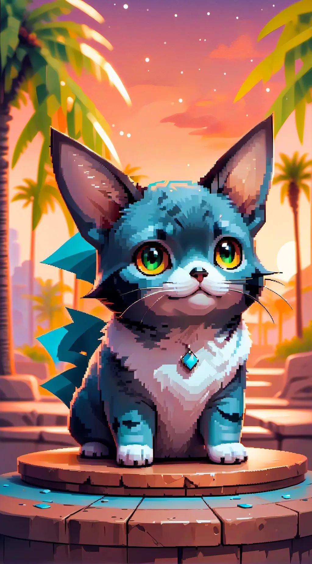 ai character: zazu cat meme background