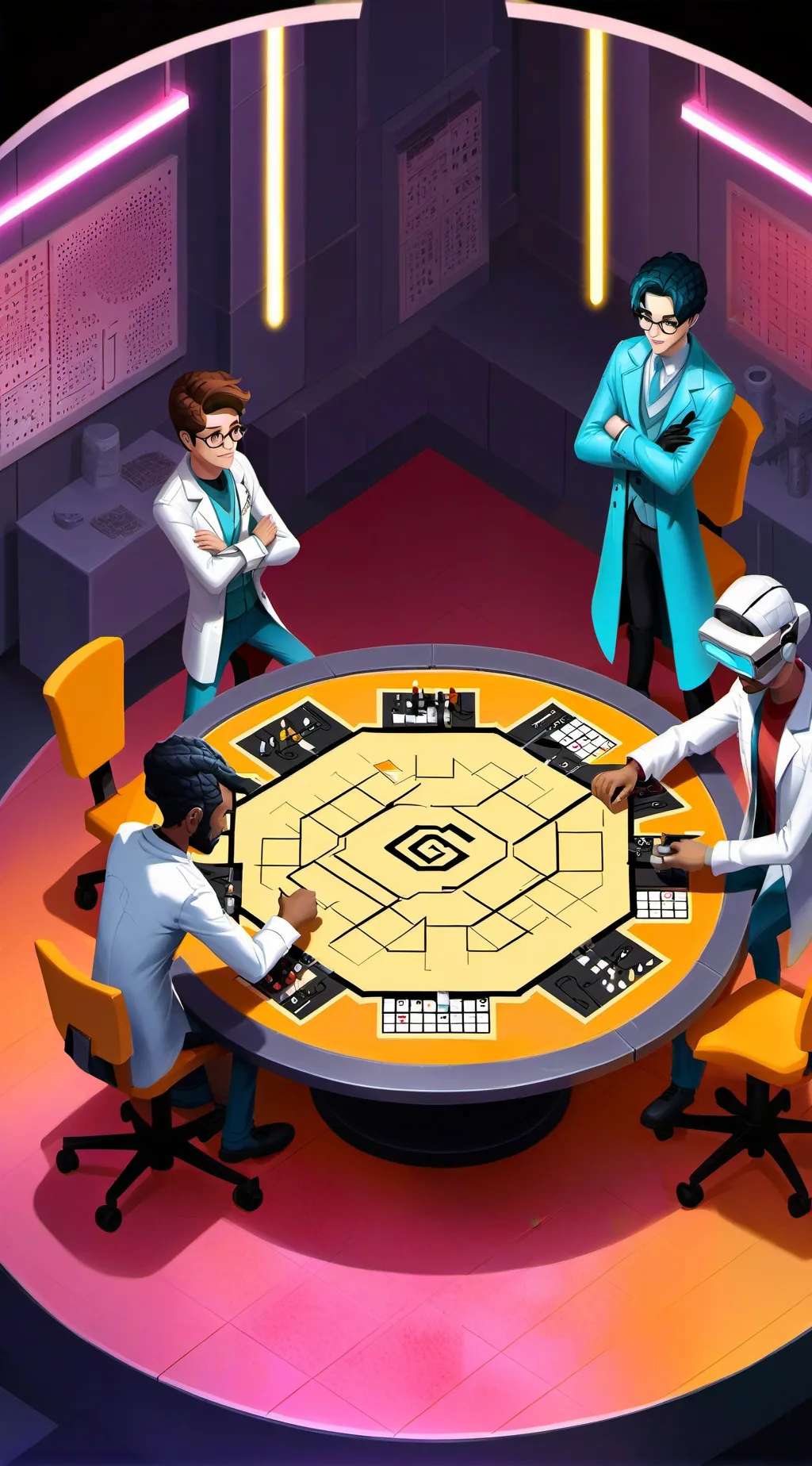 ai character: squid game  background