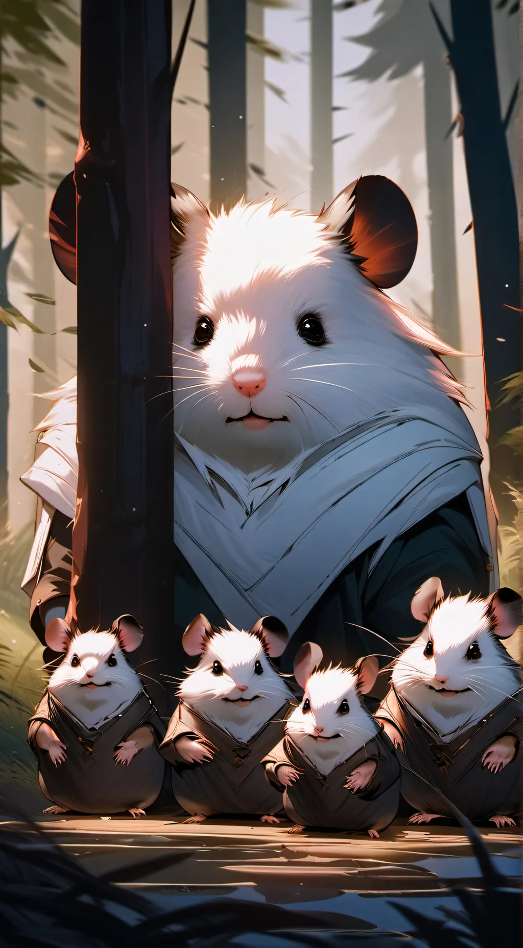 ai character: des hamster  background