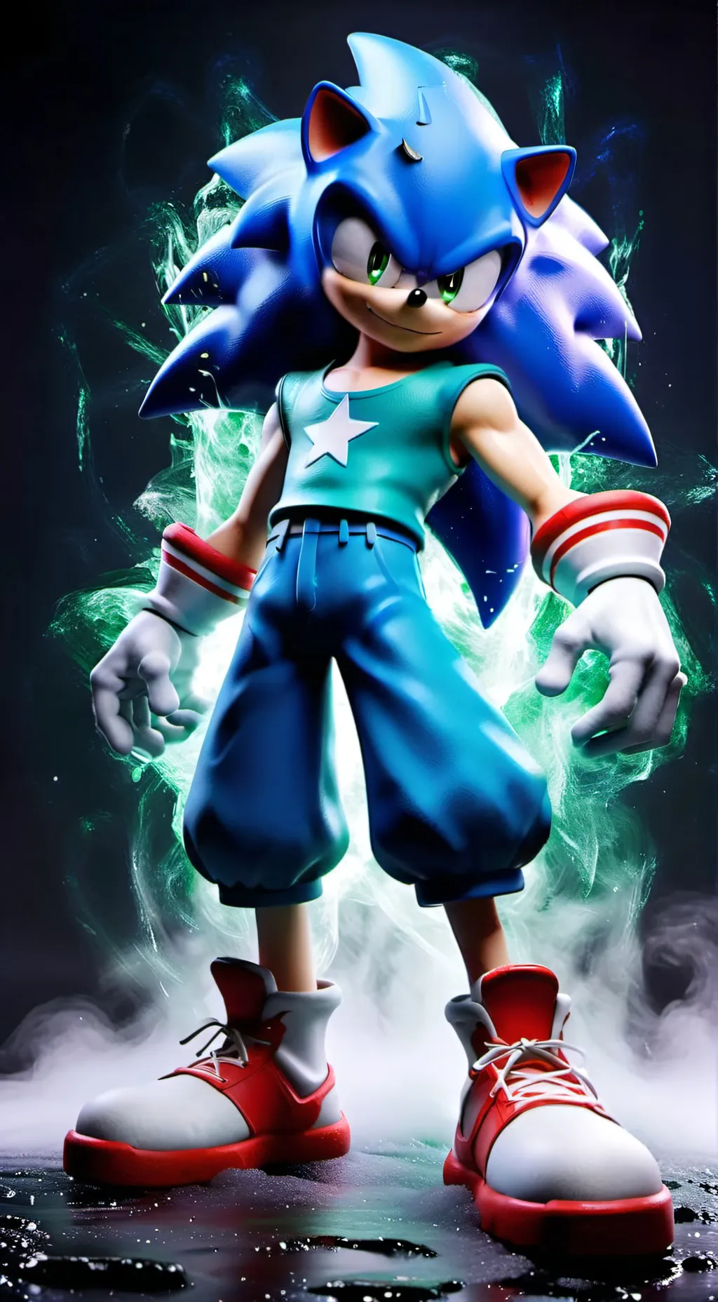 ai character: Sonic latinomerica background
