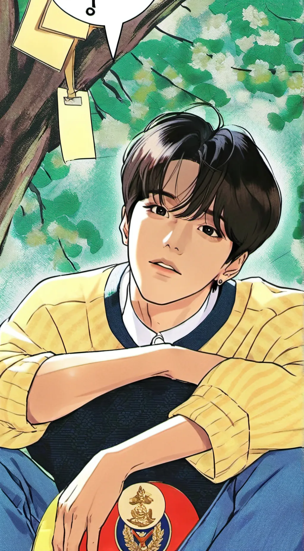 ai character: jhope mona lisa background