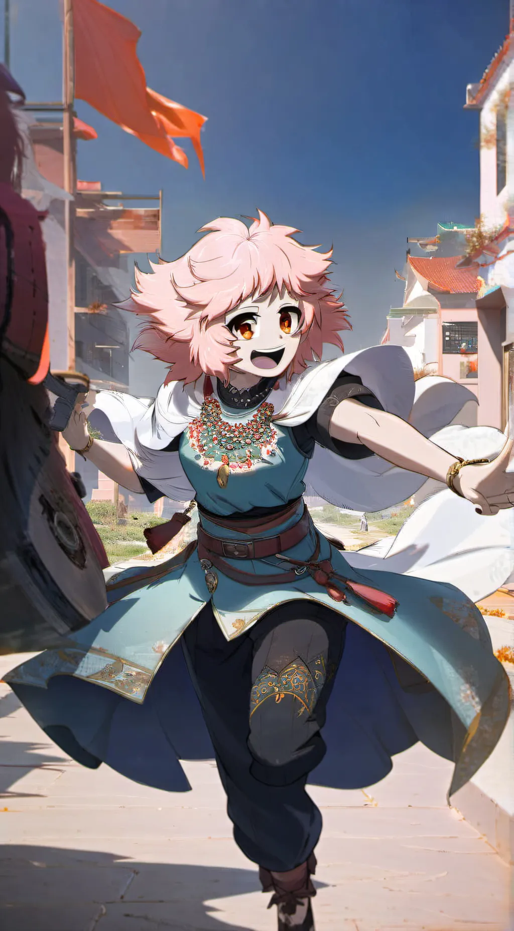 ai character: MINA CHANGING background