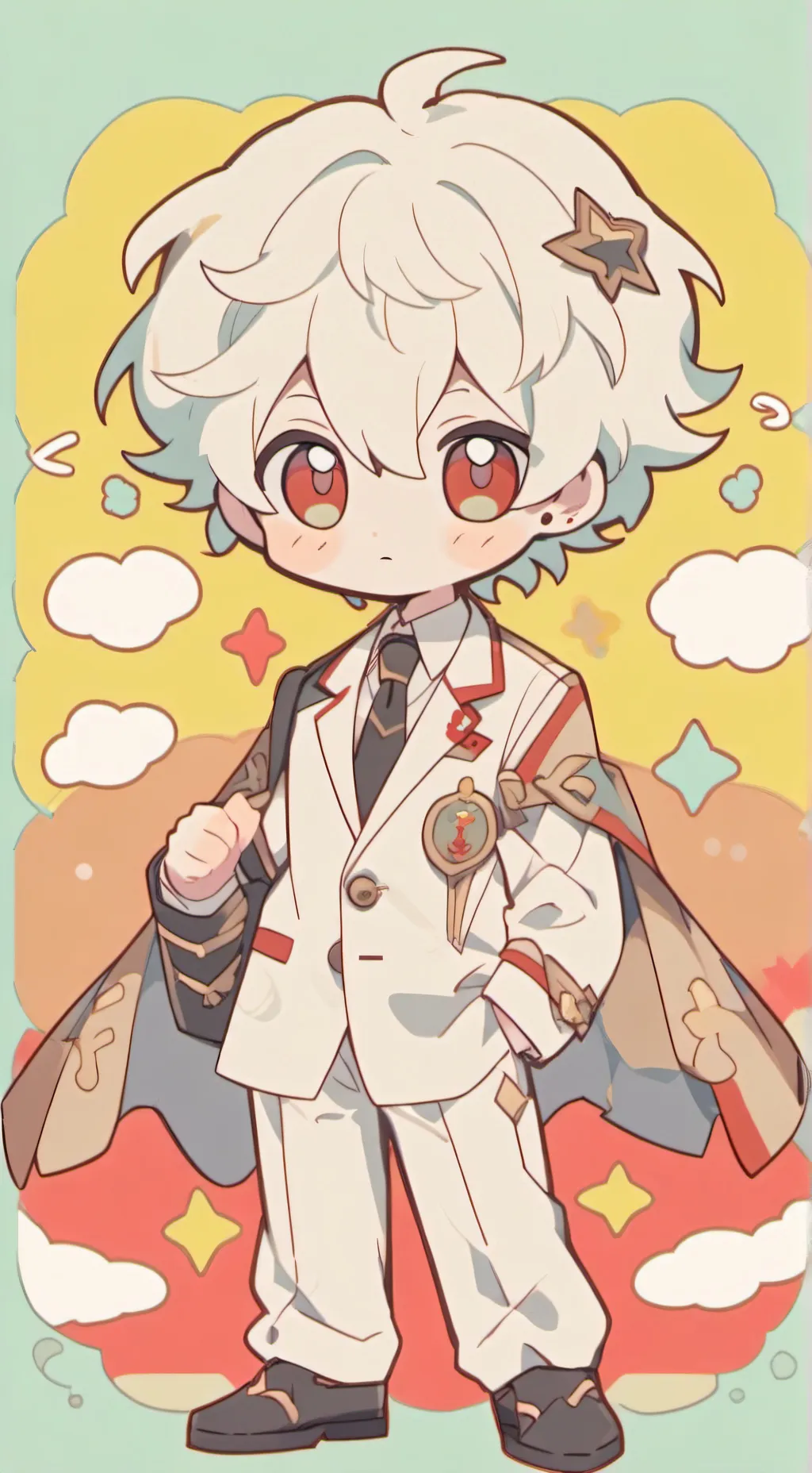 ai character: Radioapple background