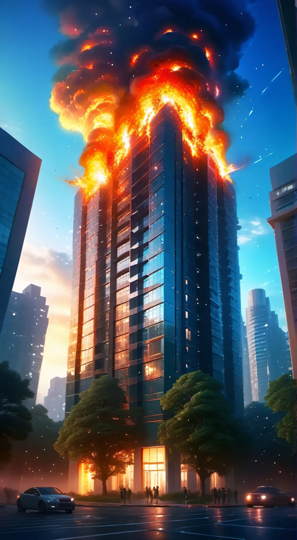 ai character: MHA fire DRAMA background