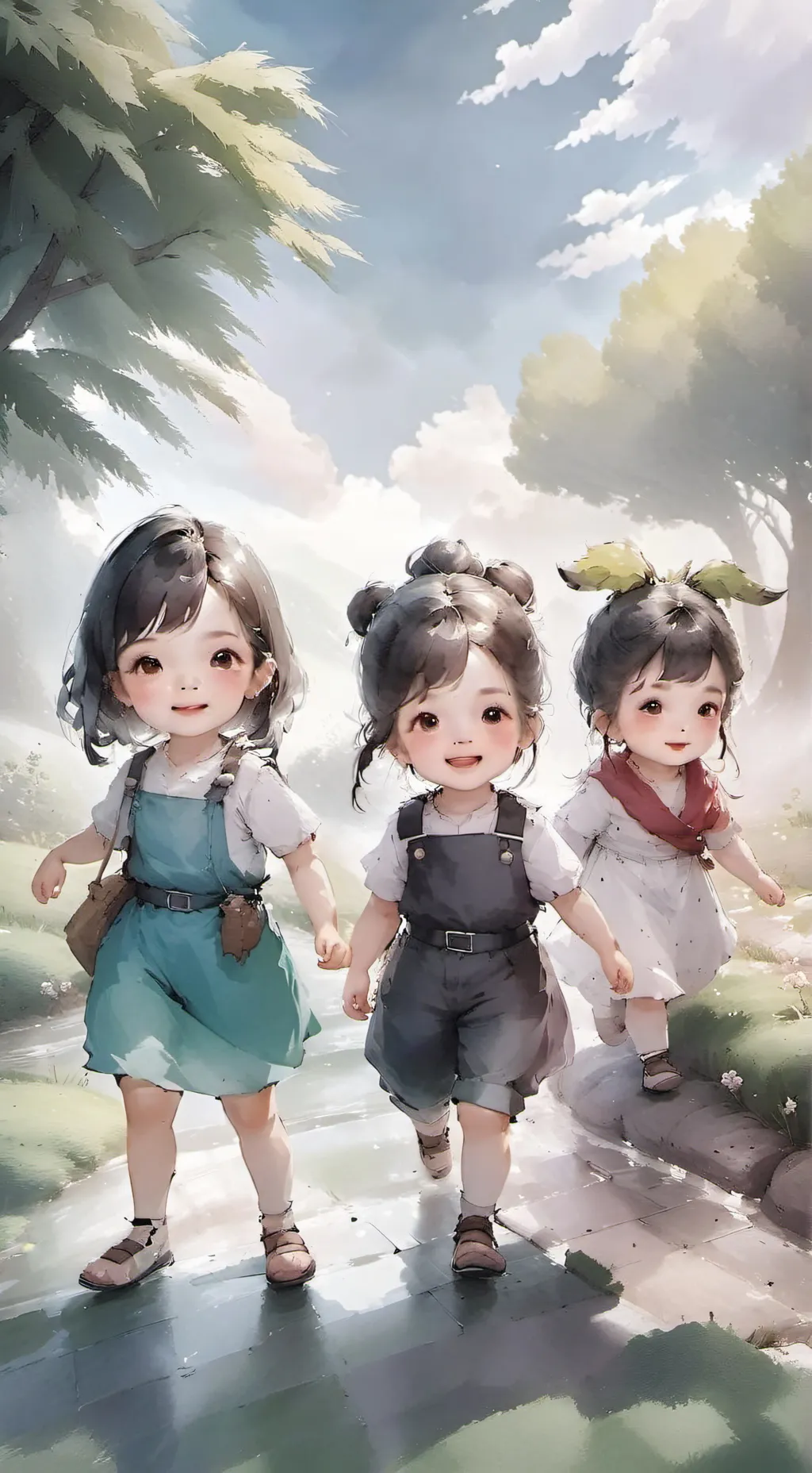 ai character: Mia, Kelly, Lily background