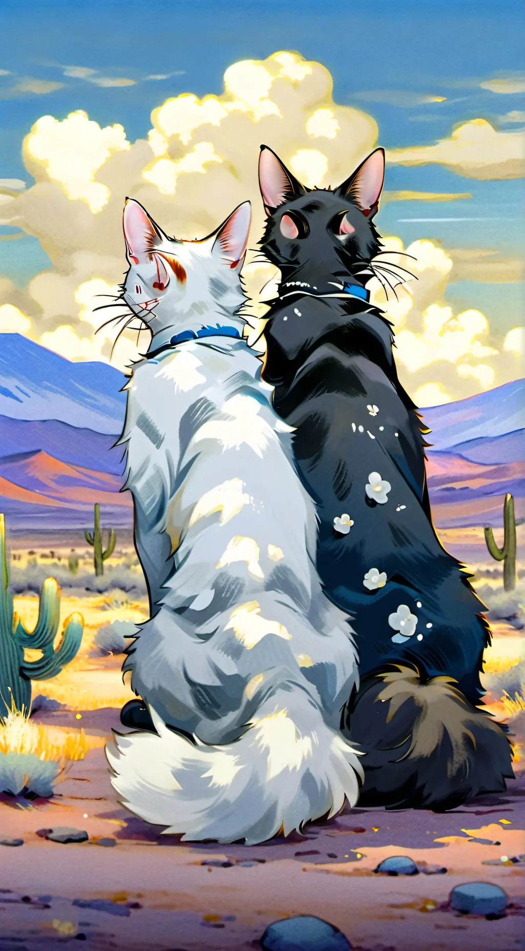 ai character: Simmer fur + swift background