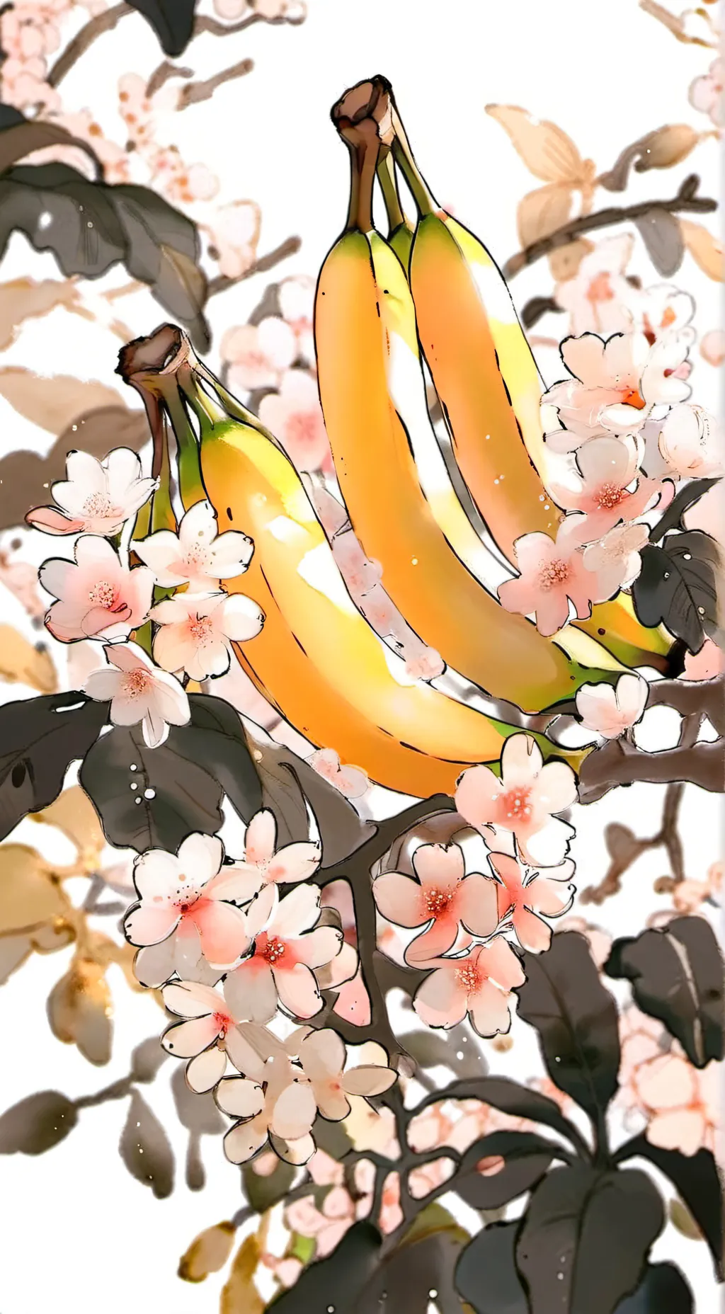 ai character: banana background