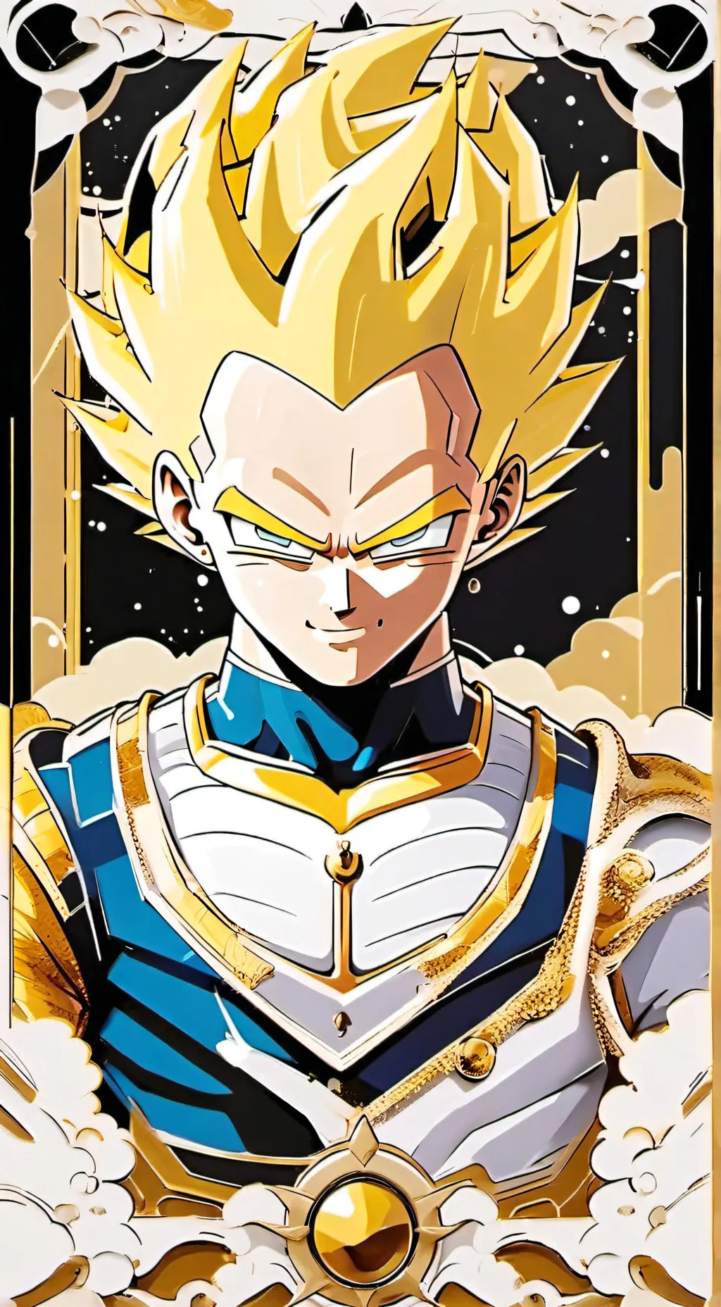 ai character: ssj vegeta  background
