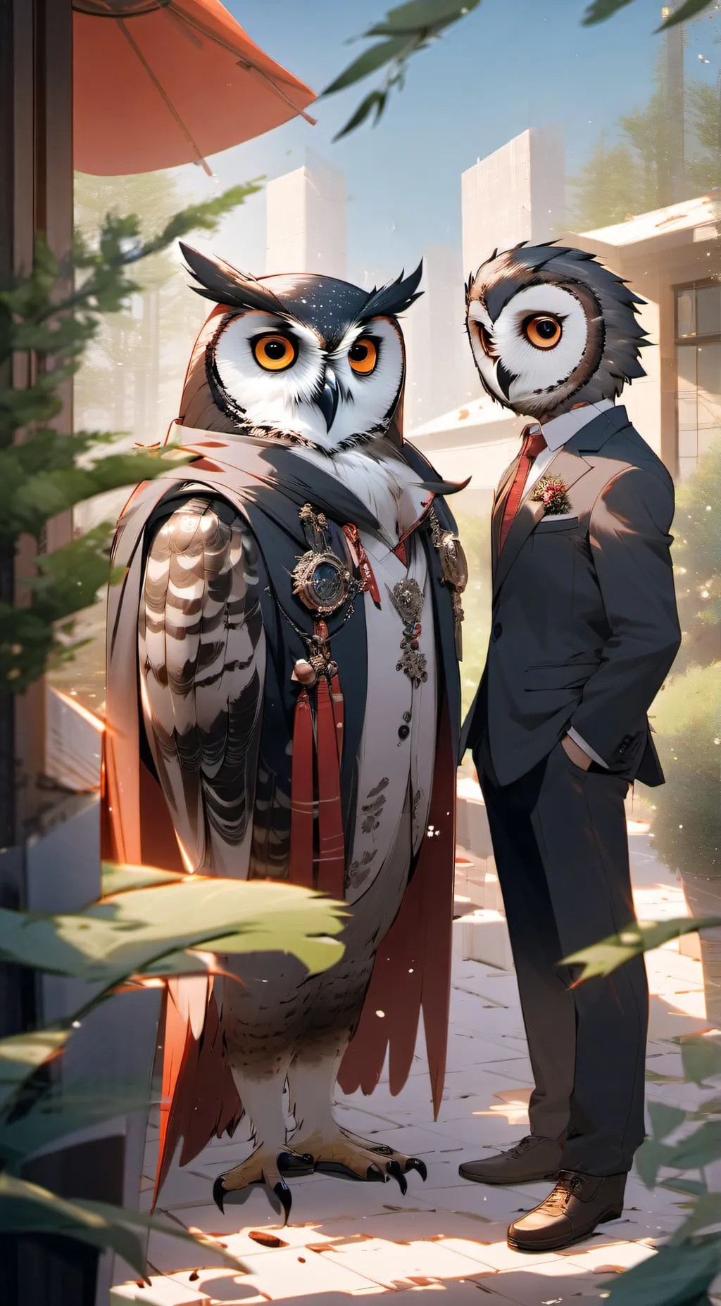 ai character: mr. and. mrs. owl background