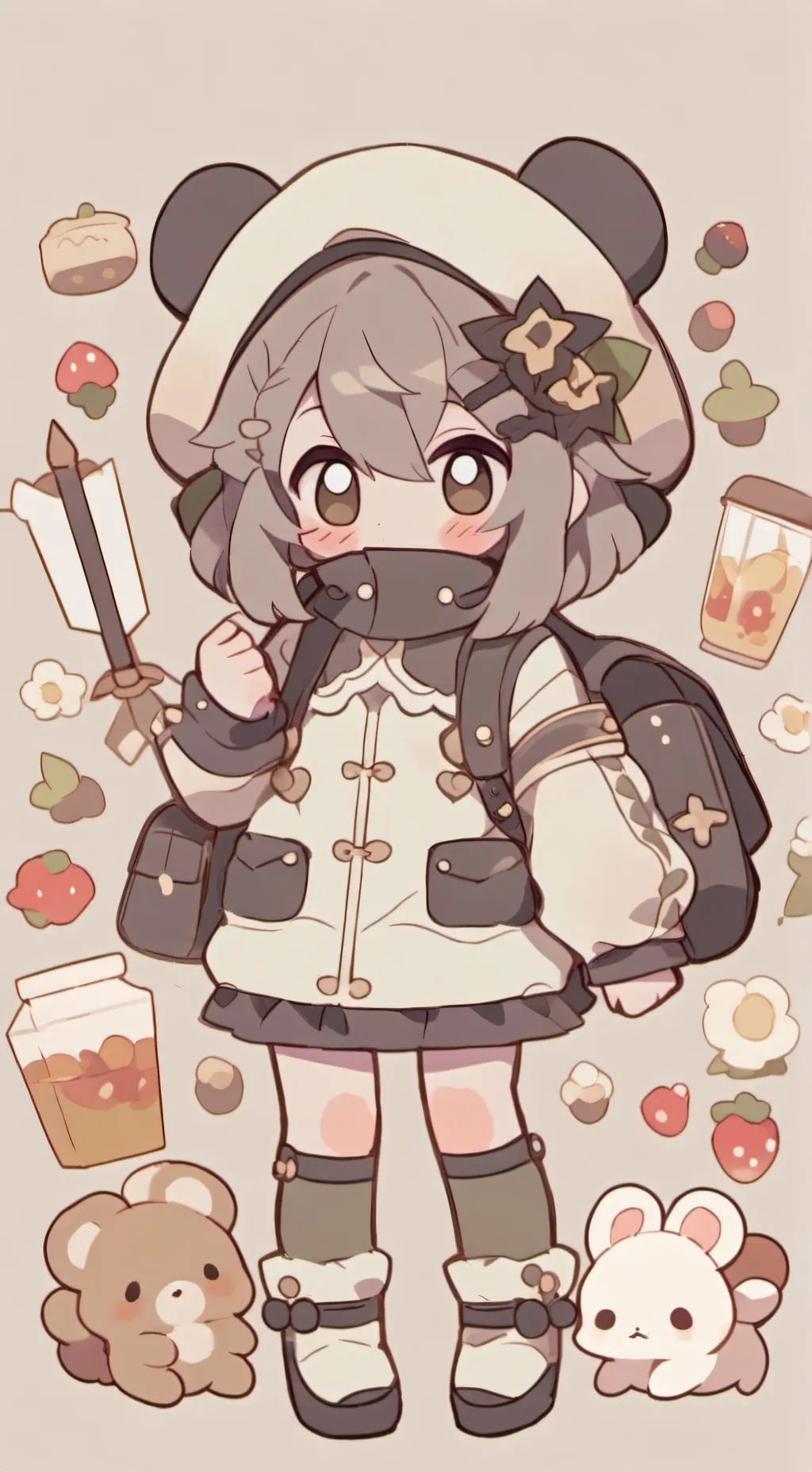 ai character: Melany  background