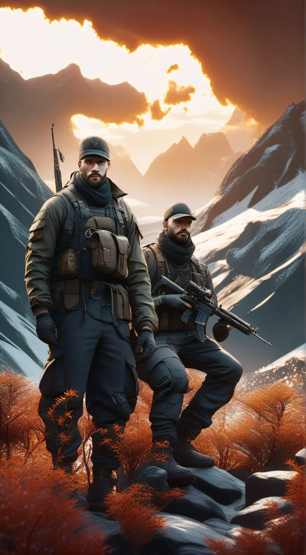 ai character: alpha sqaud background