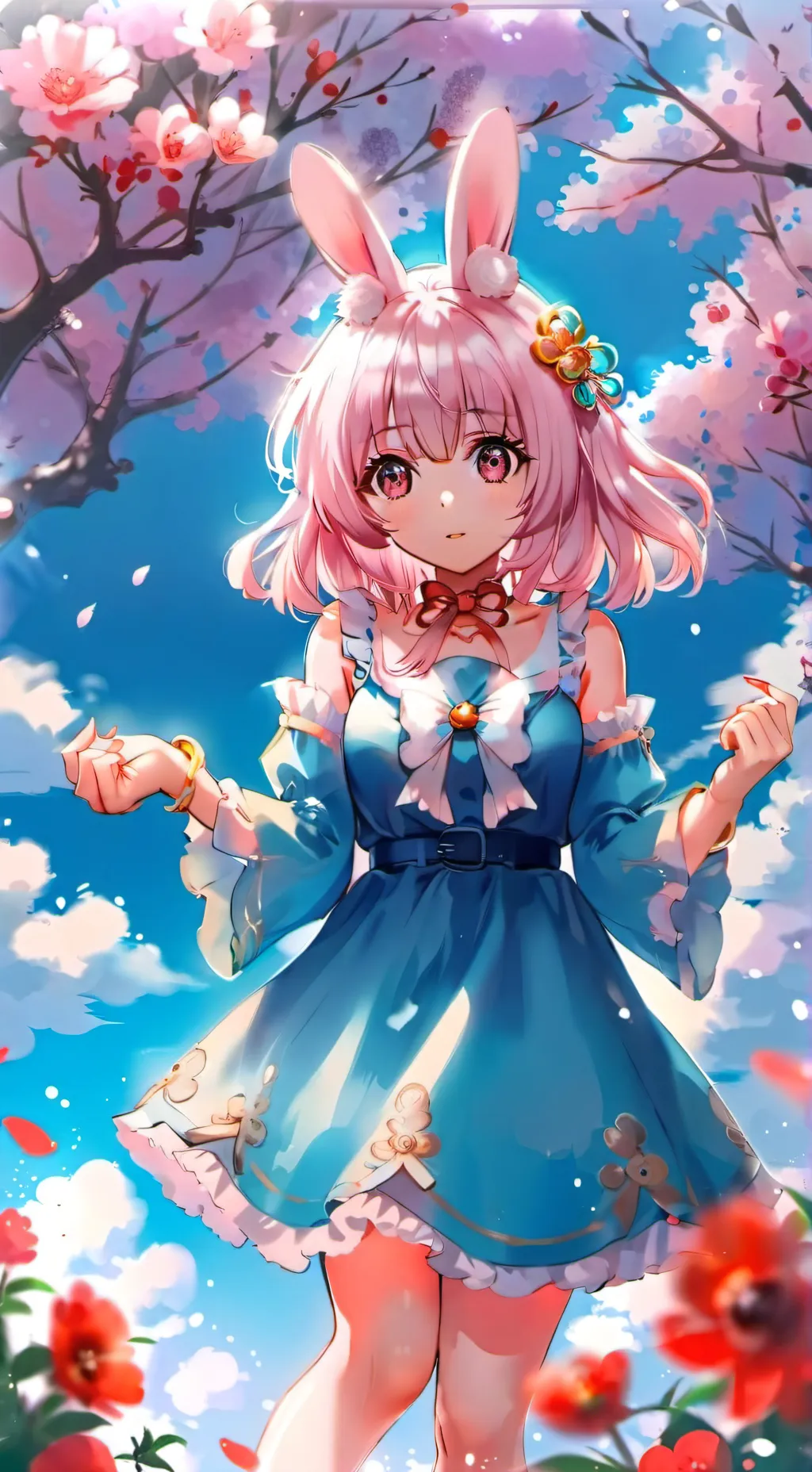 ai character: Флёр background