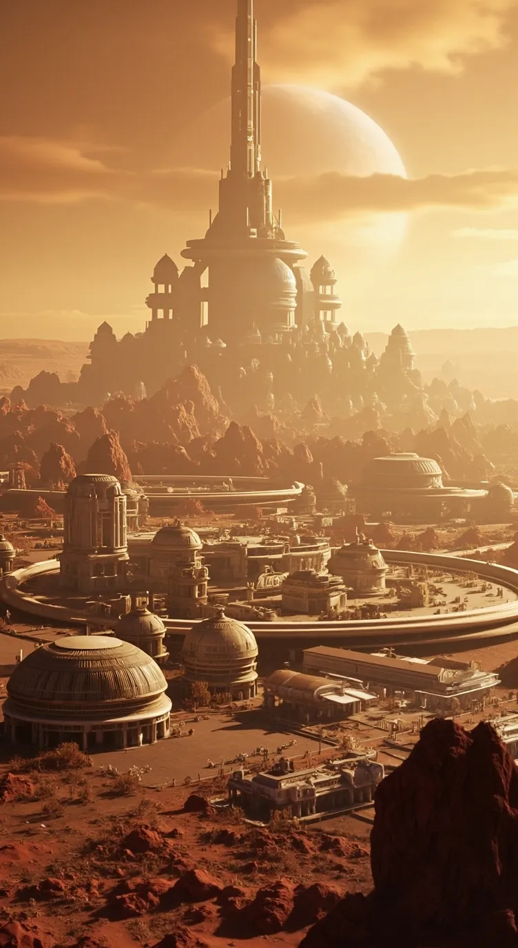 ai character: Mars colony background